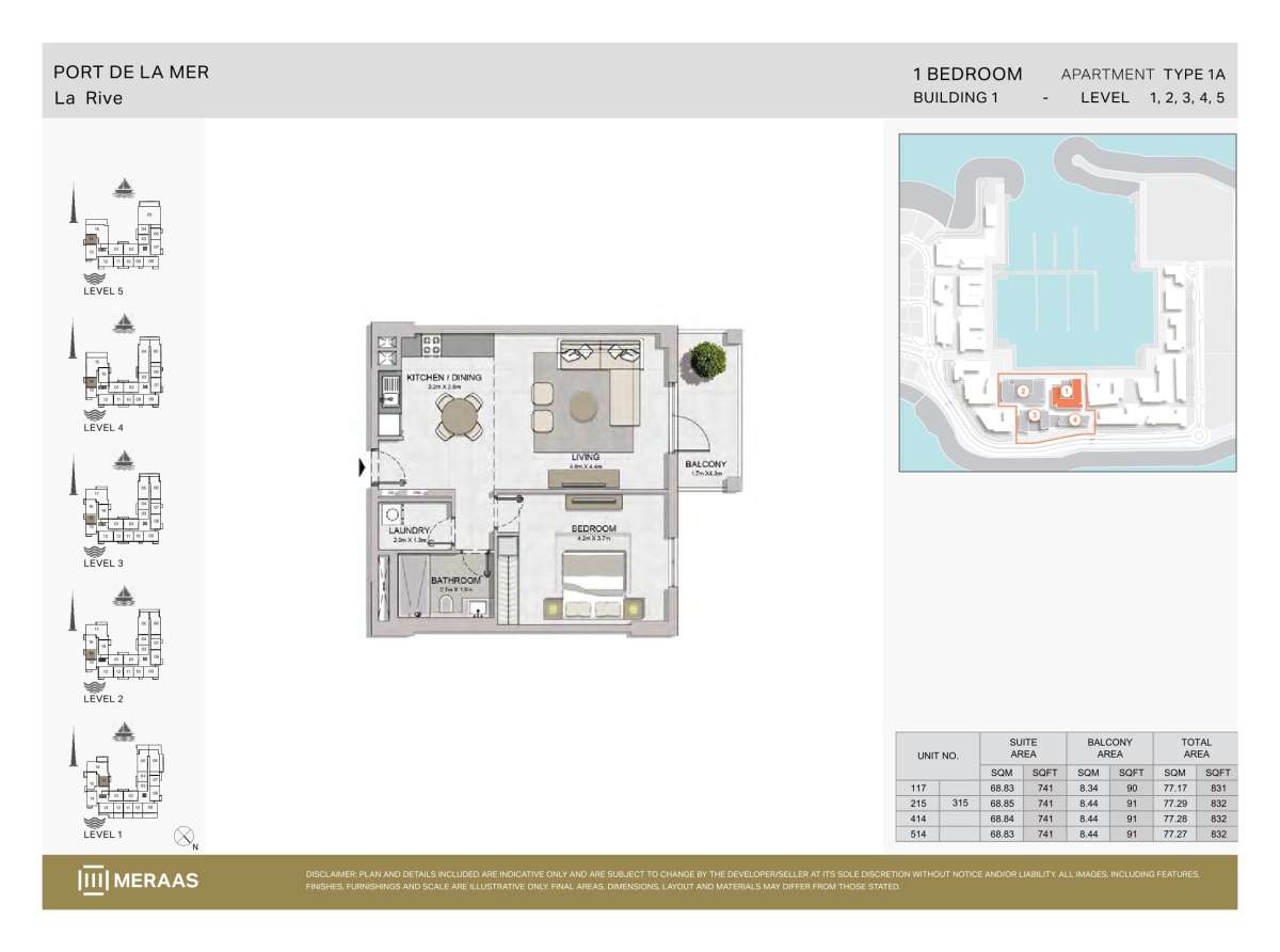Type 1A - Unit 117,215,315,414,514